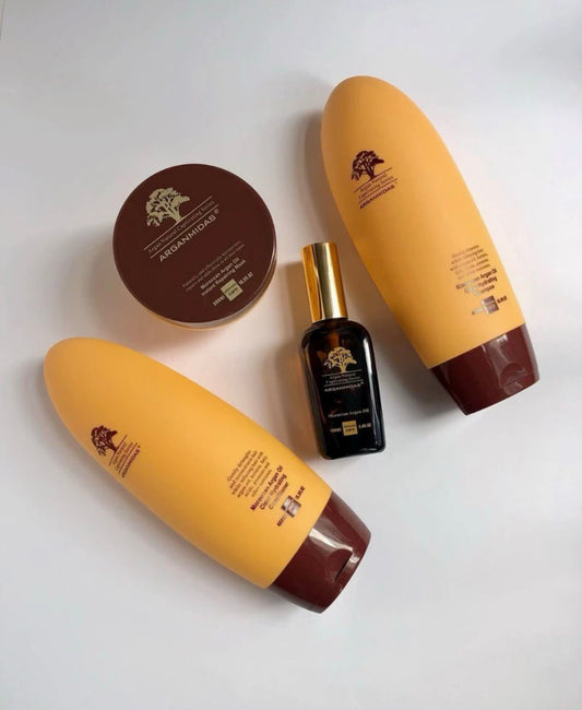 Arganmidas Luxury Moroccan Argan oil Hydration and Colour protect Hair Care Gift Set